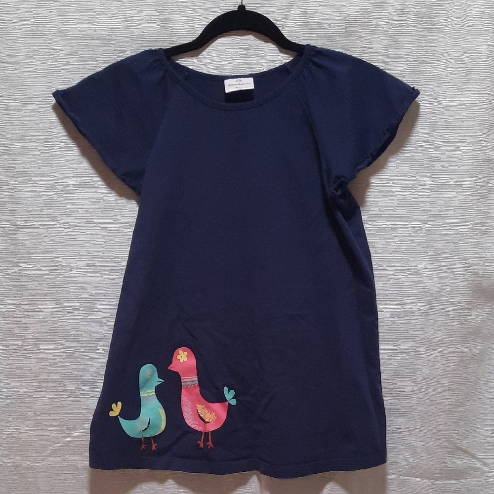 Hanna Andersson Navy Blue dress with birds- size 160